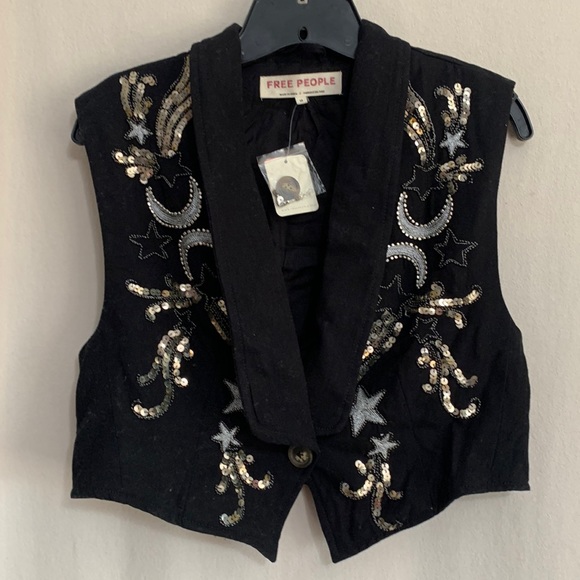 NWT 🖤Free People Billy Tux Vest - Picture 4 of 7